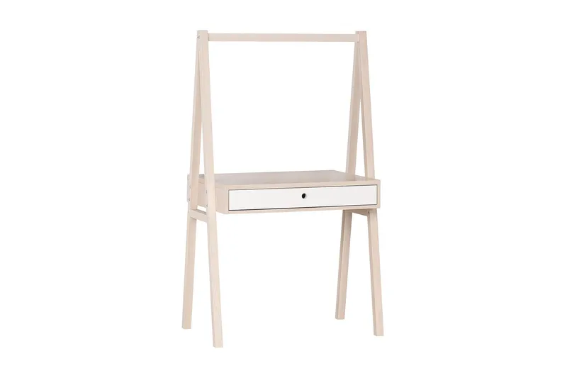 Spot Skrivbord med Förvaring och Lådor i Trä, Vit|Beige
