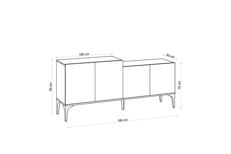 SRORA Avlastningsbord 180 cm Natur - Möbler - Bord