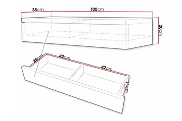 Staffin Sminkbord 100x38 cm - Svart - Möbler - Bord
