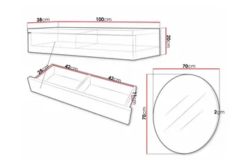 Staffin Sminkbord 100x38 cm - Svart - Möbler - Bord
