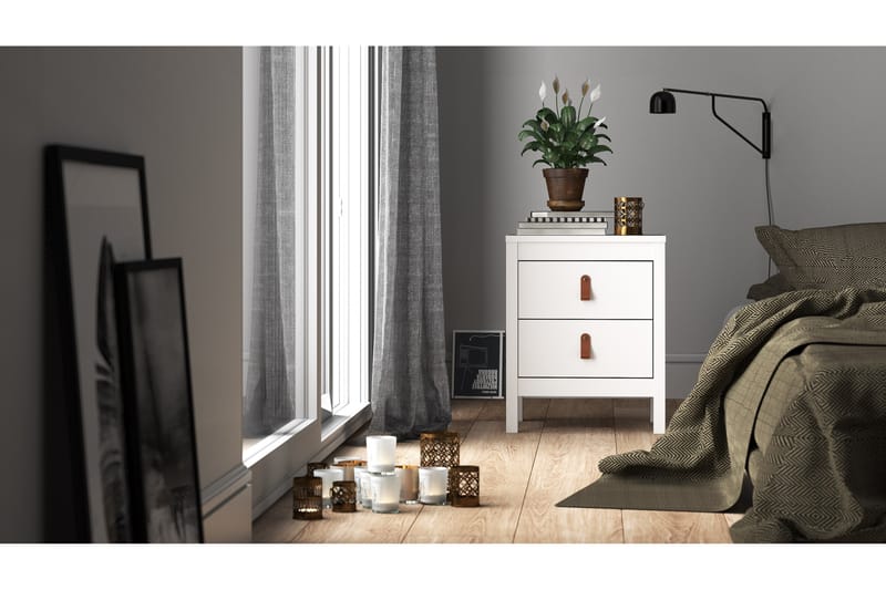 STOLFERS Sängbord 44 cm Vit - Möbler - Bord