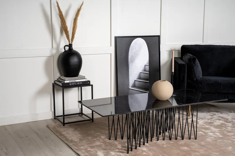 Stone Soffbord 140 cm - Svart - Möbler - Bord