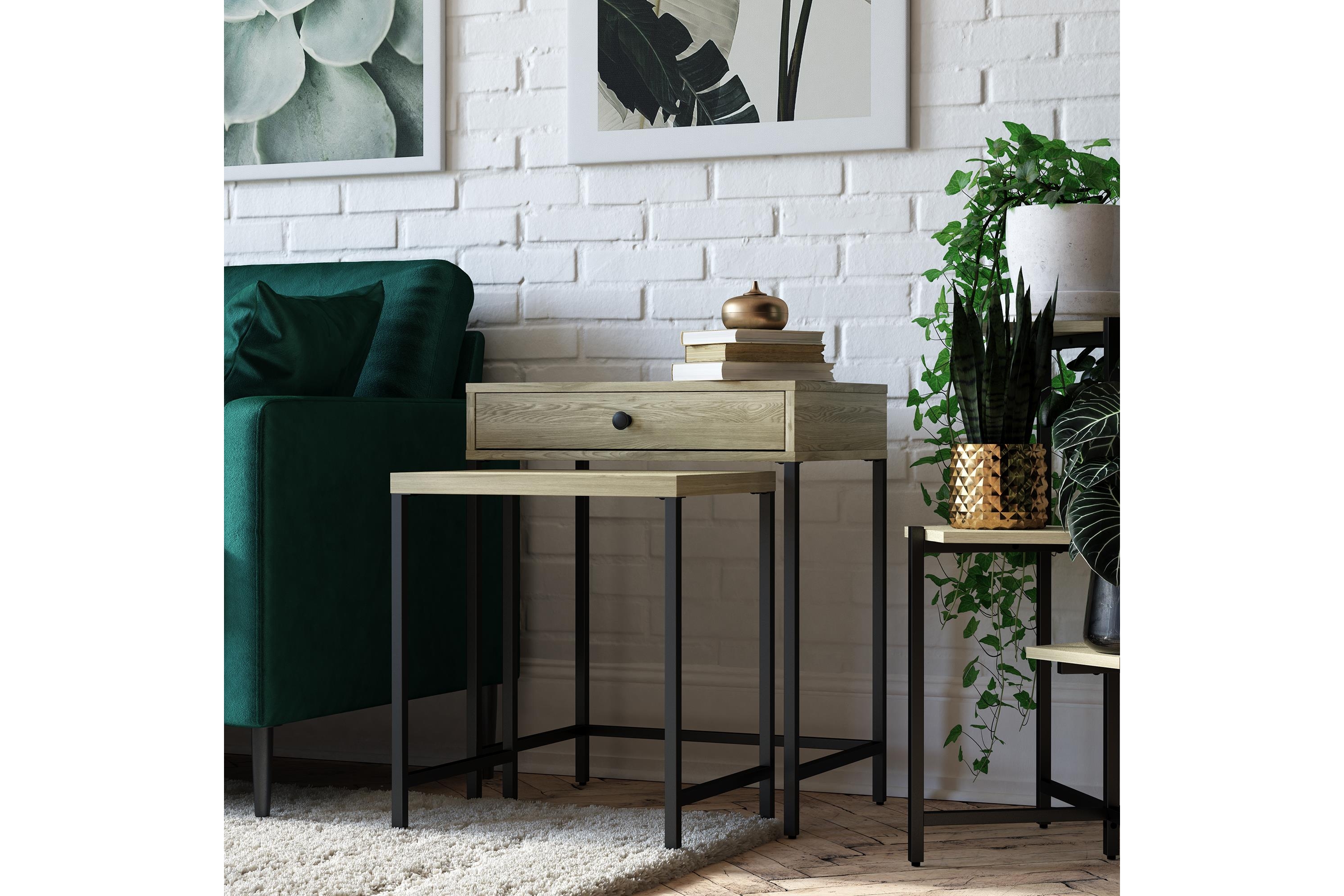 tamlin  sidobord 56x40 cm brun -