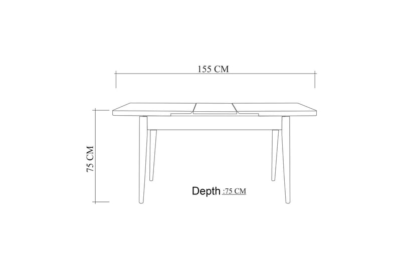 TANKARA Matbord 120x75x120 cm Grön/Vit - Bord - Matbord & köksbord