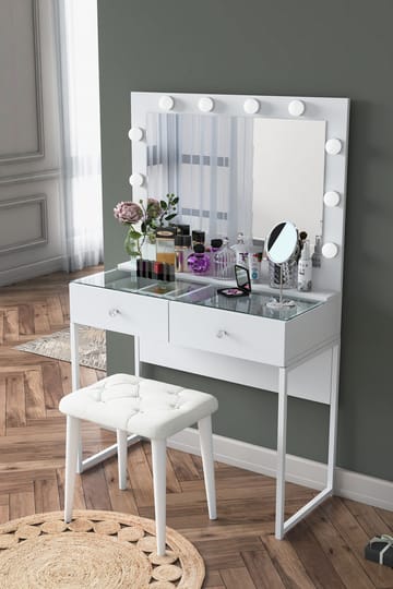 Tavren Sminkbord 90x141,8x40 cm - Vit - Möbler - Bord