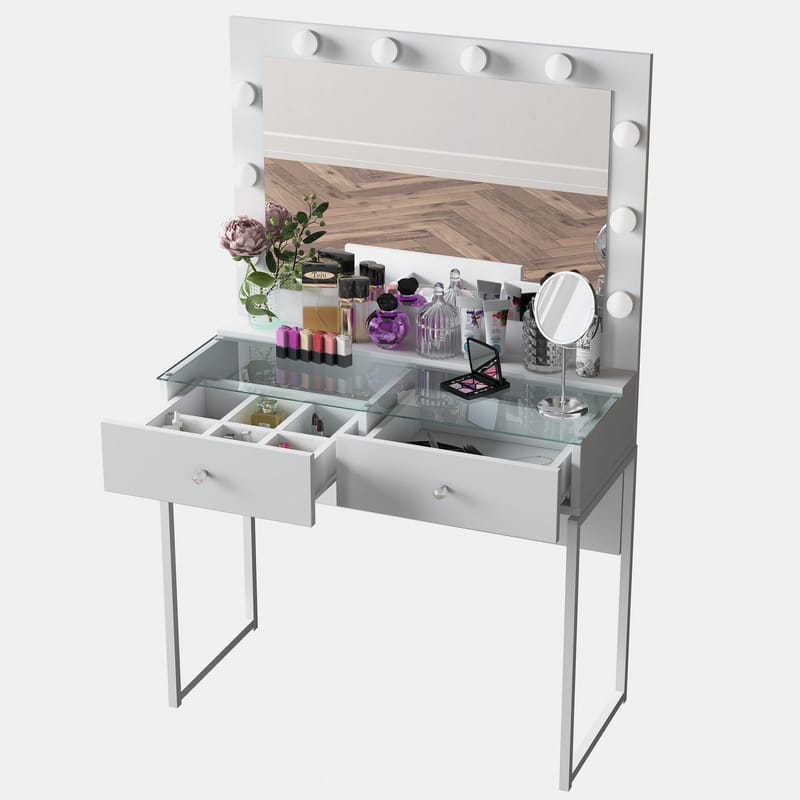 Tavren Sminkbord 90x141,8x40 cm - Vit - Möbler - Bord