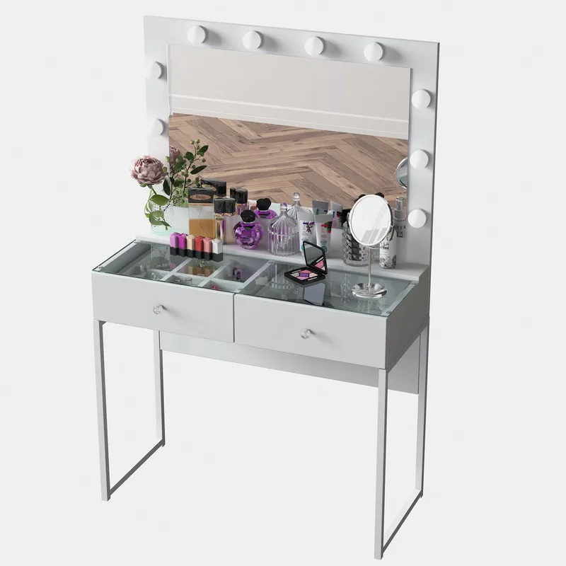 Tavren Sminkbord 90x141,8x40 cm, Vit