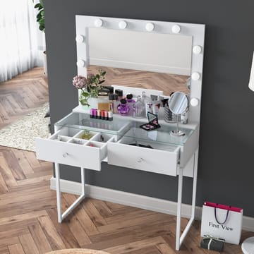 Tavren Sminkbord 90x141,8x40 cm - Vit - Möbler - Bord
