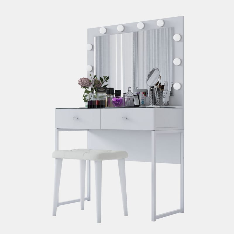 Tavren Sminkbord 90x141,8x40 cm - Vit - Möbler - Bord