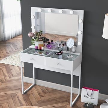 Tavren Sminkbord 90x141,8x40 cm - Vit - Möbler - Bord