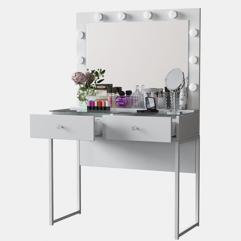 Tavren Sminkbord 90x141,8x40 cm - Vit - Möbler - Bord