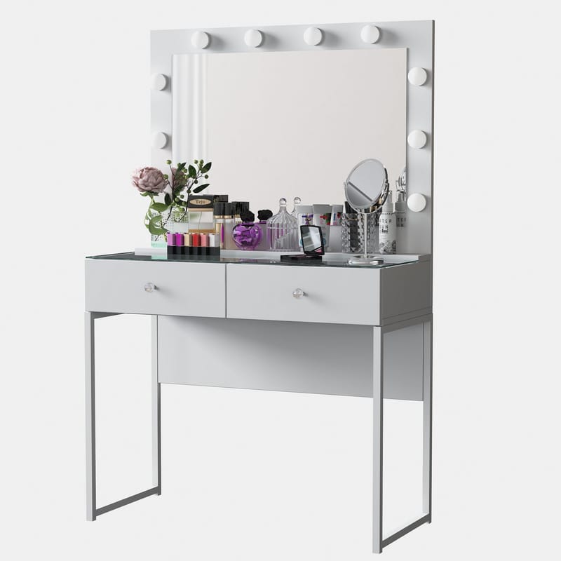 Tavren Sminkbord 90x141,8x40 cm - Vit - Möbler - Bord