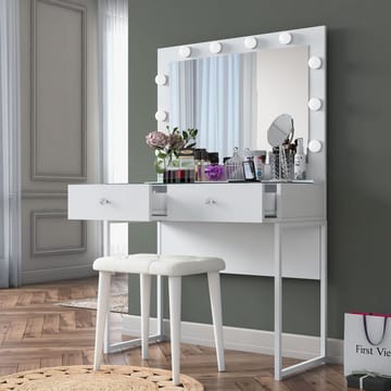 Tavren Sminkbord 90x141,8x40 cm - Vit - Möbler - Bord