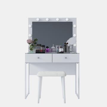 Tavren Sminkbord 90x141,8x40 cm - Vit - Möbler - Bord