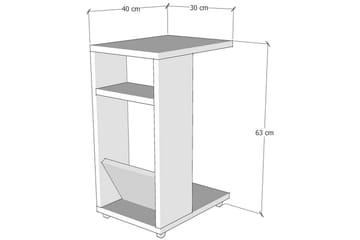 Tekel Sidobord 63 cm - Antracit/Svart - Möbler - Bord