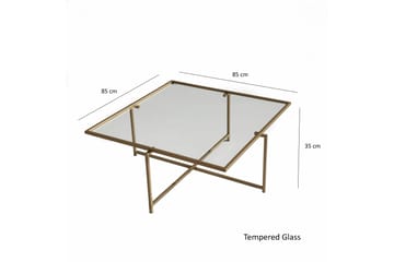 Telence Soffbord 85x35x85 cm - Guld - Möbler - Bord