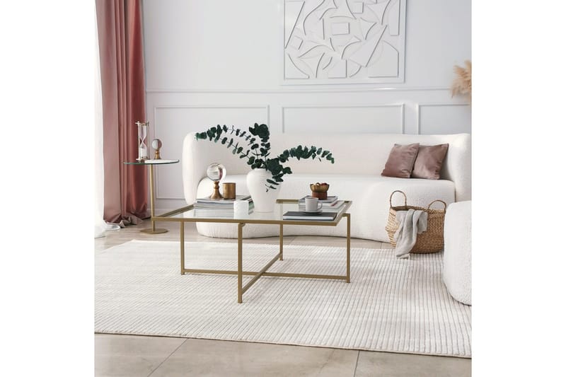 Telence Soffbord 85x35x85 cm - Guld - Möbler - Bord