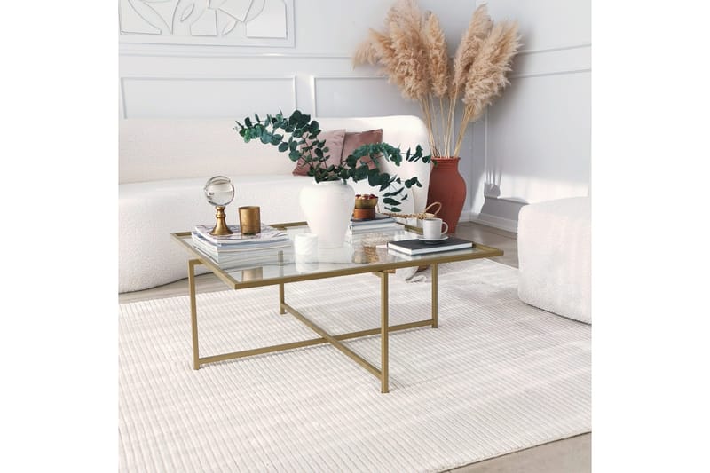 Telence Soffbord 85x35x85 cm - Guld - Möbler - Bord