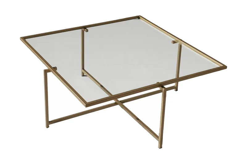 Telence Soffbord 85x35x85 cm, Guld