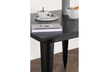 Tempe Litet Kvadratiskt Matbord 80 cm med Metallutseende - Svart - Möbler - Bord