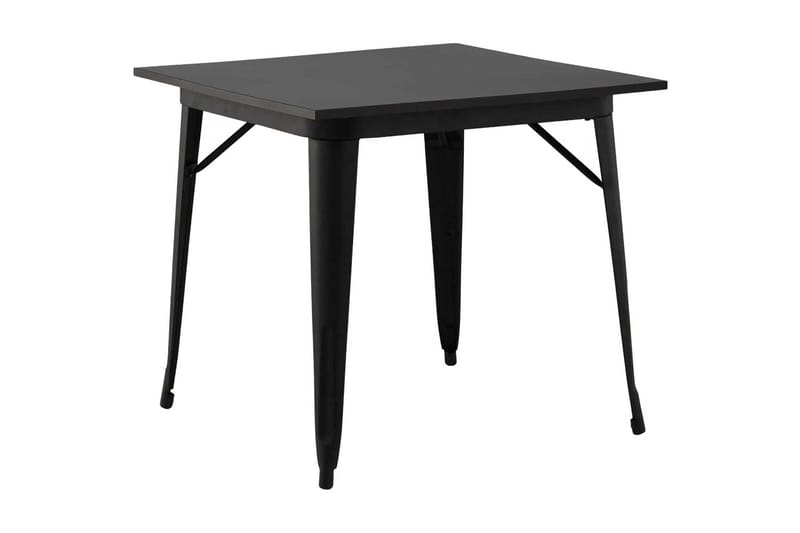 Tempe Litet Kvadratiskt Matbord 80 cm med Metallutseende - Svart - Möbler - Bord