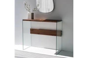 Thorold Sidobord 91 cm - Mörkbrun/Härdat Glas - Möbler - Bord