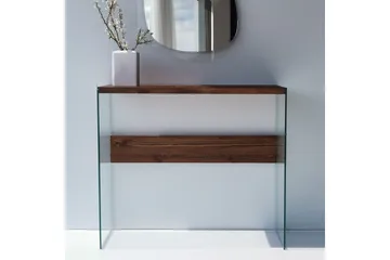 Thorold Sidobord 91 cm - Mörkbrun/Härdat Glas - Möbler - Bord