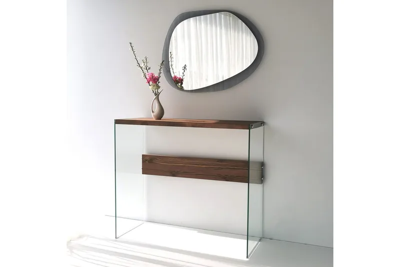 Thorold Sidobord 91 cm - Mörkbrun/Härdat Glas - Möbler - Bord