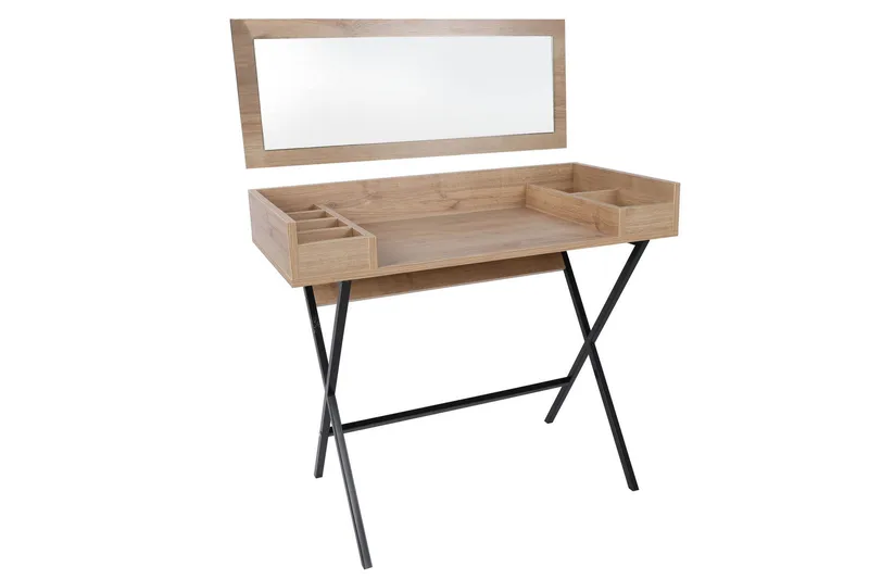 Timiza Sminkbord 100 cm - Valnöt/Svart - Möbler - Bord