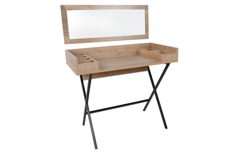TINTALIA Sminkbord 100 cm Valnöt/Svart - Möbler - Bord