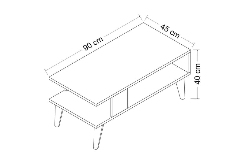 TIRULI Soffbord 90x40x90 cm Brun - Möbler - Bord