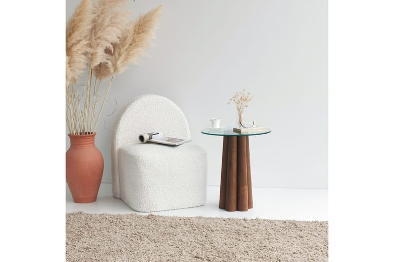 Tjadhunt Soffbord 50 cm - Valnöt/Glas - Möbler - Bord