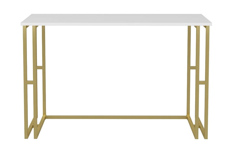TOFOL Skrivbord 60x74,8x120 cm Guld/Vit - Skrivbord - Bord