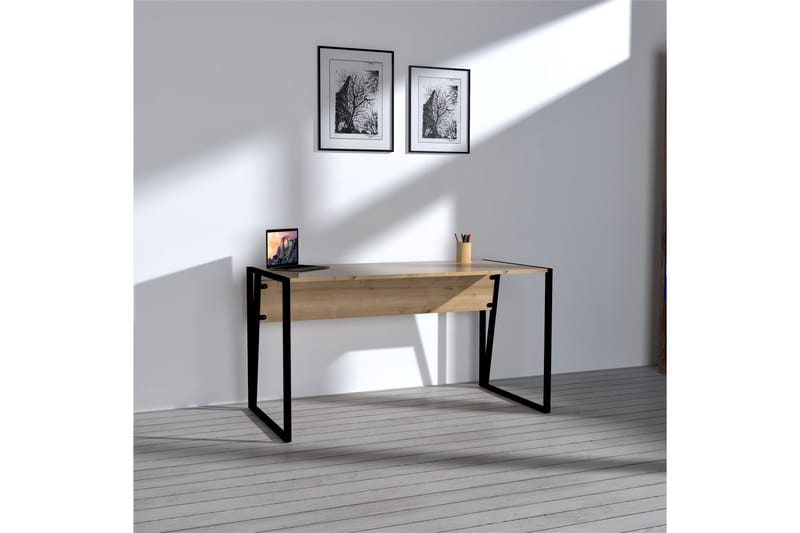 TOLIMA Skrivbord 140 cm Brun/Svart - Möbler - Bord