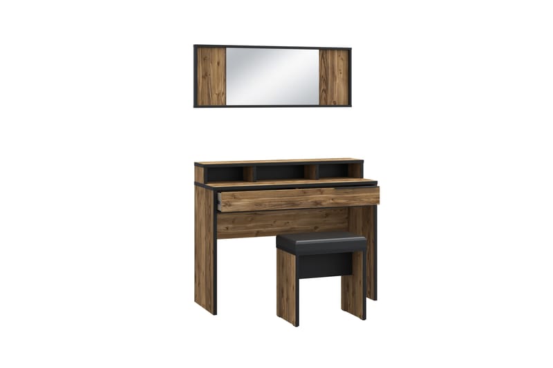 TULUCESTI Sideboard 43x190 cm Brun/Svart - Bord - Sminkbord