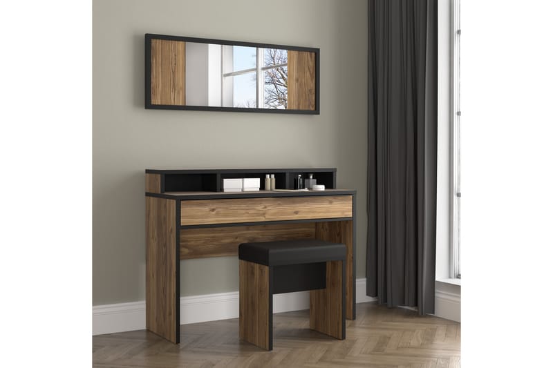 TULUCESTI Sideboard 43x190 cm Brun/Svart - Bord - Sminkbord