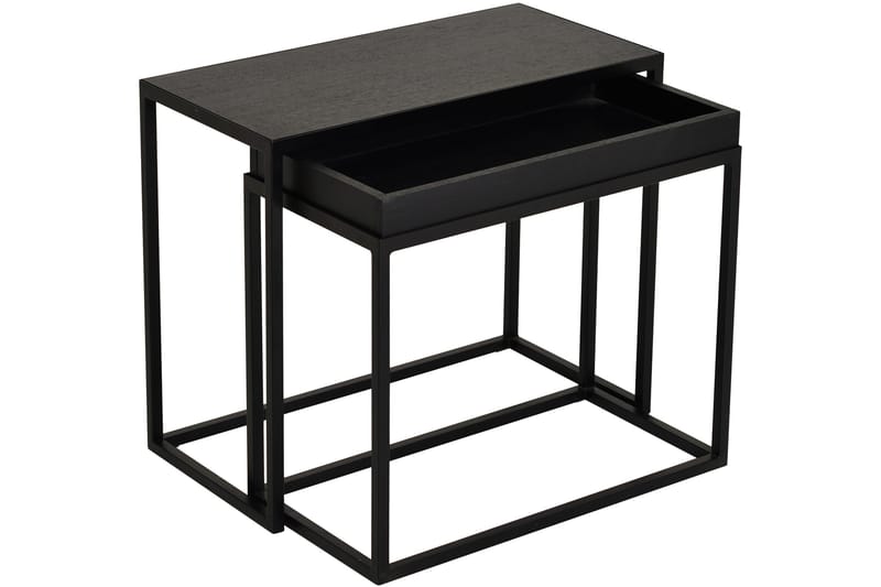 TULUMSI Satsbord 60 cm 2 Bord Svart - Möbler - Bord