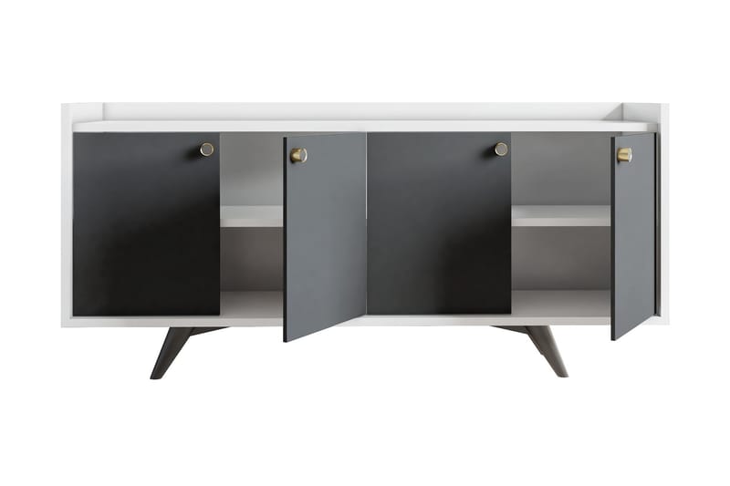 UCLENBERT Avlastningsbord 150 cm Antracit/Vit - Möbler - Bord