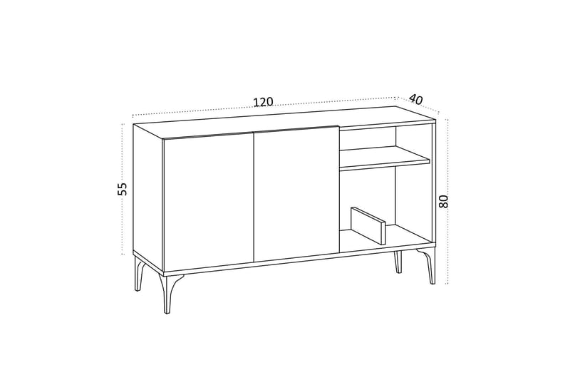 UKHAND Konsollbord 120x80 cm Blå - Möbler - Bord