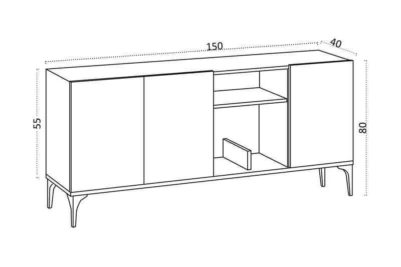 UKHAND Konsollbord 120x80 cm Vit - Möbler - Bord