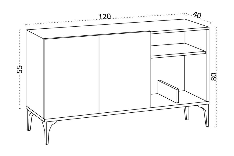 UKHAND Konsollbord 120x80 cm Vit - Möbler - Bord