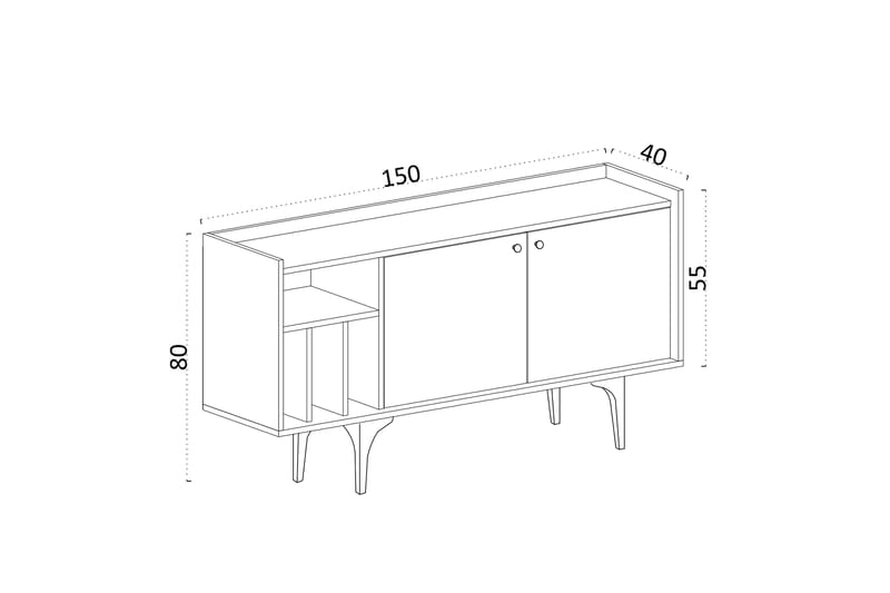UKHAND Konsollbord 150x80 cm Vit - Möbler - Bord