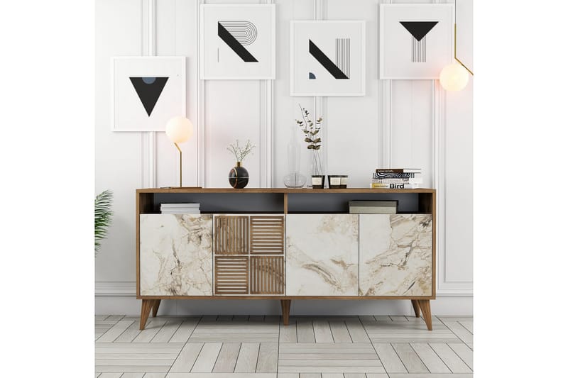 UKHAND Konsollbord 160x78 cm Brun - Möbler - Bord