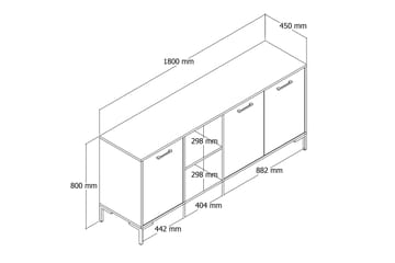 UKHAND Konsollbord 180x80 cm Brun - Möbler - Bord