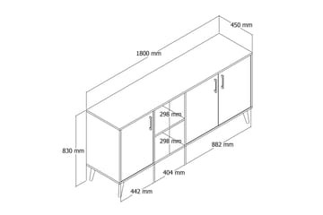 UKHAND Konsollbord 180x80 cm Brun - Möbler - Bord