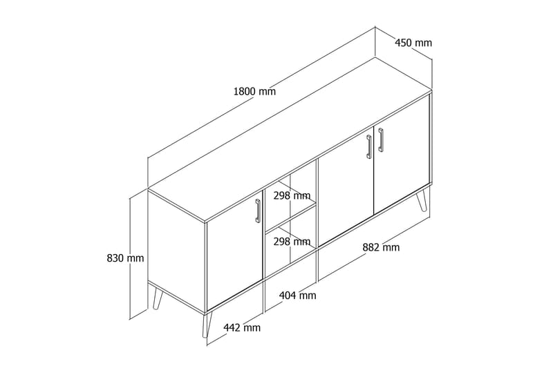 UKHAND Konsollbord 180x80 cm Brun - Hallbord - Bord - Avlastningsbord & konsolbord