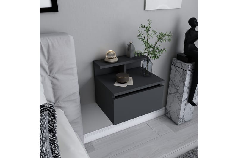 UKHAND Sängbord 39,8x35 cm Antracit - Möbler - Bord