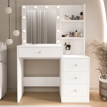 Uvero Sminkbord 69,4x135x40 cm - Vit - Möbler - Bord