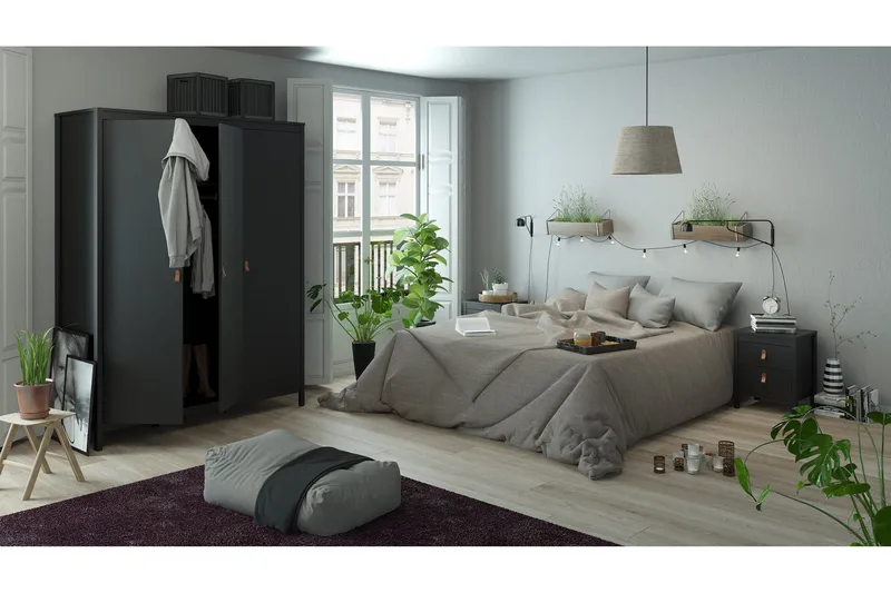 Vallvidera Sängbord 44 cm - Svart - Möbler - Bord