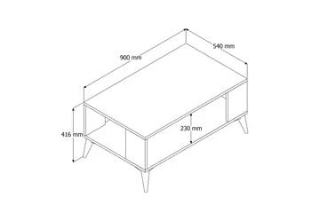 VANDORF Soffbord 90x54x90 cm Ek - Möbler - Bord